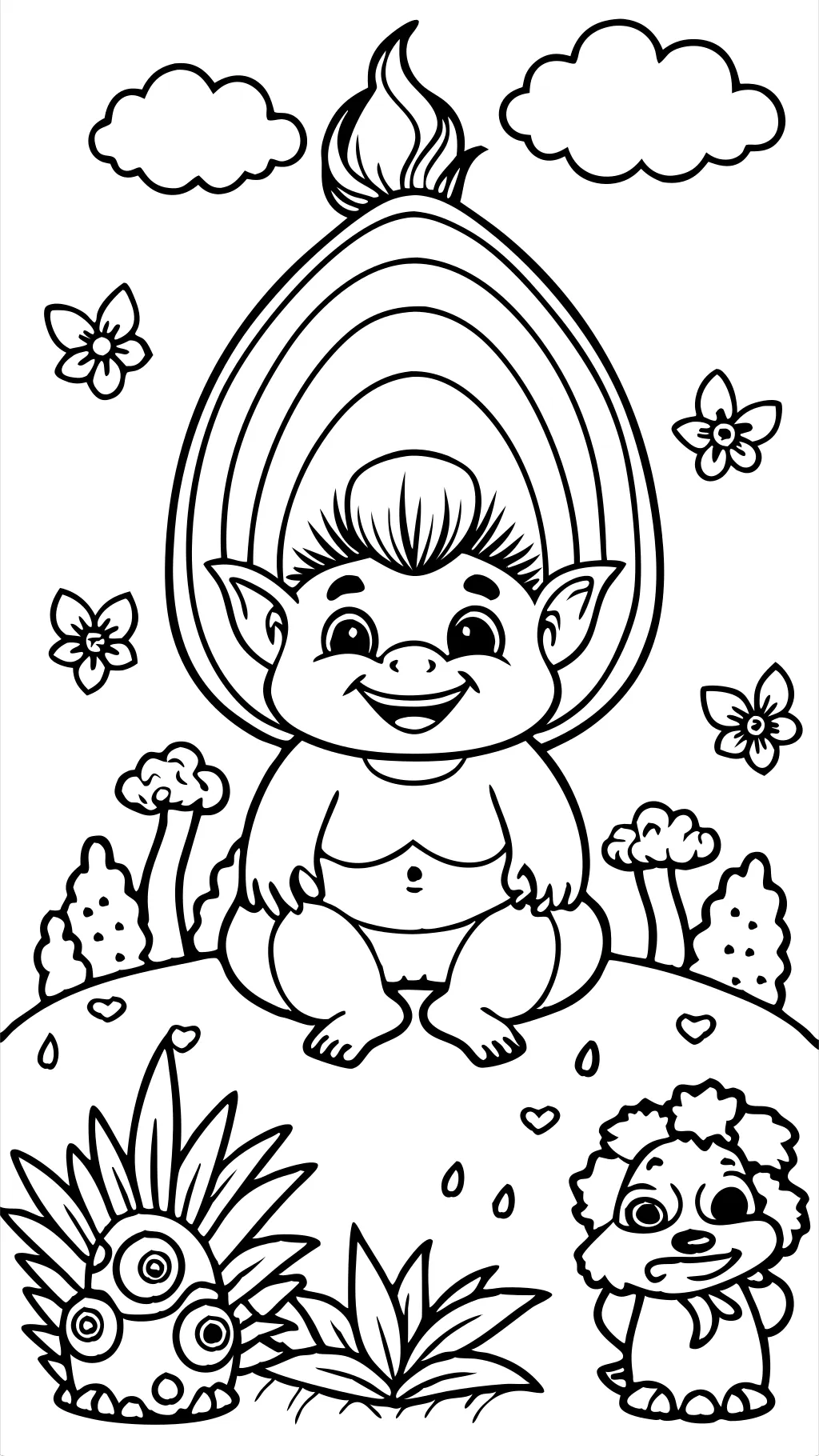 trolls coloring pages